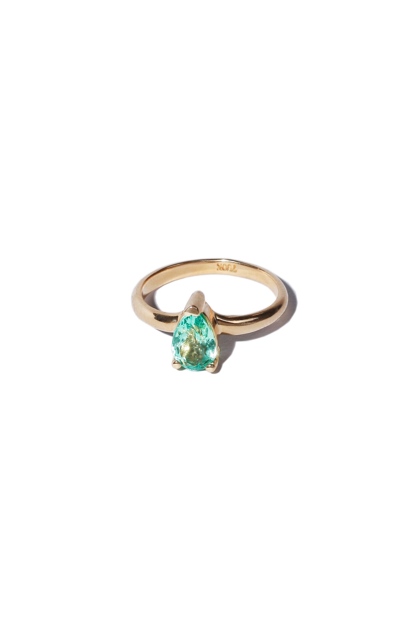 Anillo Solitario Lagrima
