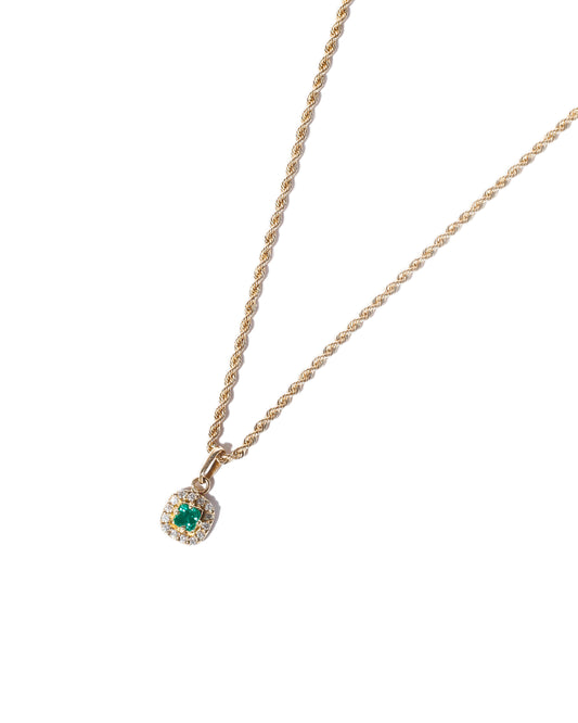 Cadena & Dije Halo Esmeralda